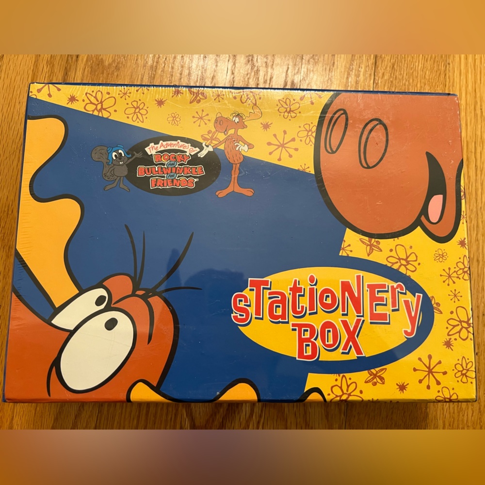 The Adventure Of Rocky & Bullwinkle & Friends Stationery Box 2000 Sealed Vintage